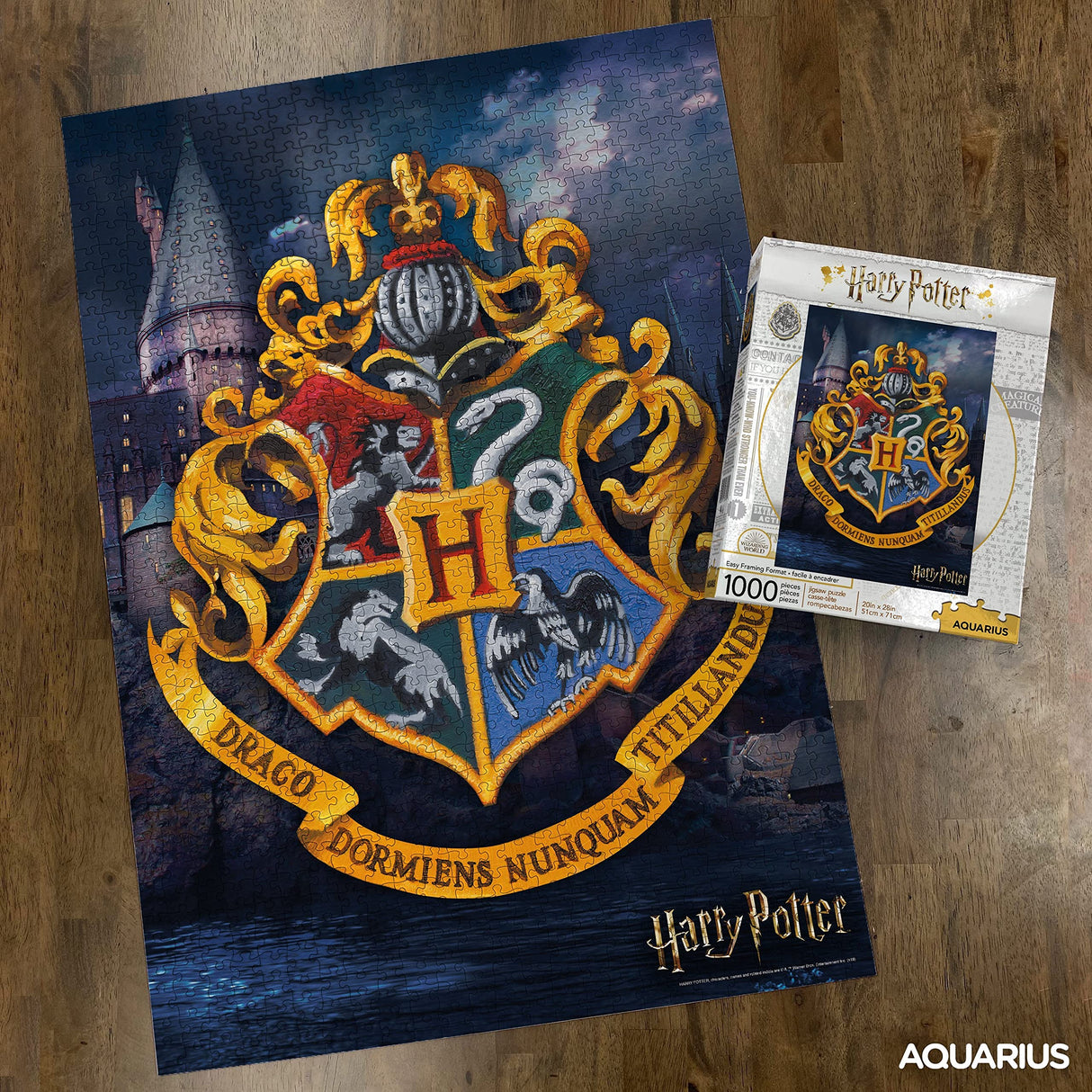 AQUARIUS Harry Potter Puzzle Hogwarts Logo (1000 Piece Jigsaw Puzzle) - Officially Licensed Harry Potter Merchandise & Collectibles - Glare Free - Precision Fit - 20x28in AQUARIUS
