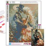 Axquilon Skeleton Diamond Art Kits for Adults - Skull Diamond Painting Kits for Adults Beginner, DIY 5D Full Drill Gem Art for Home Wall Decor 12x16 inch Axquilon