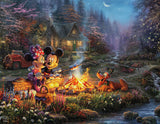 Ceaco - 4 in 1 Multipack - Thomas Kinkade - Disney Dreams Collection - Donald & Daisy Duck, 101 Dalmatians, Mickey, Minnie, & Pluto, & The Little Mermaid - (4) 500 Piece Jigsaw Puzzles Ceaco