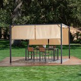 Christopher Knight Home Wendy Outdoor Steel Framed 10' Gazebo, Beige/Black Christopher Knight Home