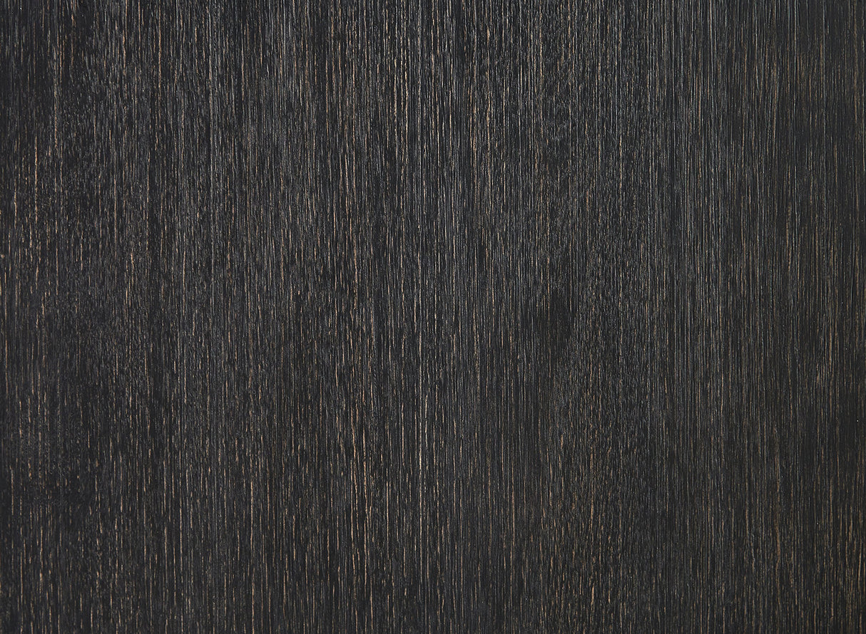 Signature Design by Ashley Tyler Creek Casual Farmhouse 75" Display Cabinet or Bookcase with Drawers and Shelf, Open Lattice Sides, Wood, Gray Black Finish Signature Design by Ashley