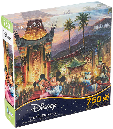 Ceaco - Thomas Kinkade - Disney Dreams Collection - Mickey and Minnie Hollywood - 750 Piece Jigsaw Puzzle Ceaco