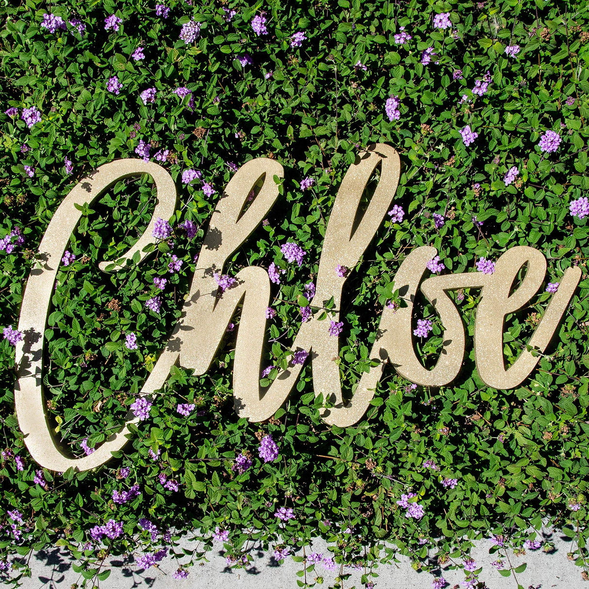 Personalized Wood Fiberboard Painted Name Sign 12", 17", 23", 35" Wide Options Custom Baby Name Sign for Nursery Décor Personalized Gift Land