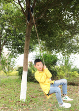 PLAYBERG Wooden Round Disc Plate Swing Seat with Hanging Rope PLAYBERG