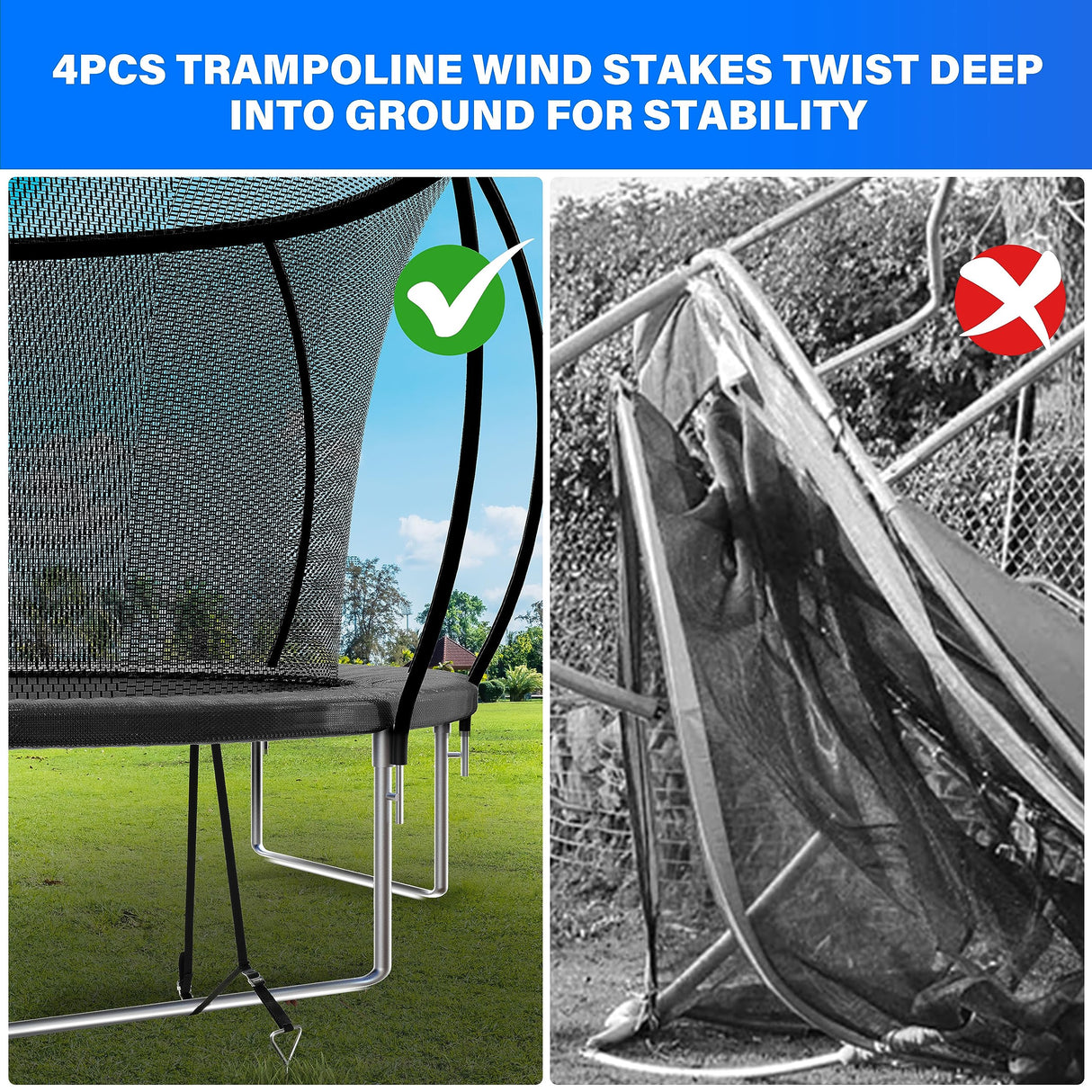 Simple Deluxe Trampoline for Kids with Safety Enclosure Net 12FT Wind Stakes Simple Deluxe 400LBS Weight Capacity Outdoor Backyards Trampolines with Non-Slip Ladder for Children Adults Family, Black Simple Deluxe