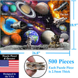 Think2Master Solar System & Space Exploration 500 Pieces Large Format Jigsaw Puzzle for Kids 12+, Teens, Adults & Families. Great Gift for stimulating Learning About Astronomy. Size: 26.8” X 18.9” THINK2MASTER