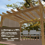 Alion Home Sun Shade Panel Privacy Screen with Grommets on 4 Sides for Outdoor, Patio, Awning, Window Cover, Pergola (8' x 6', Walnut) Alion Home