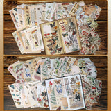 200 Pieces Vintage Scrapbook Supplies Pack for Junk Journal Planners DIY Paper Stickers Vintage Ephemera Pack Decoupage for Art Journaling Bullet Craft Notebooks Collage Aesthetic Gifts (Plant) EWPJDK