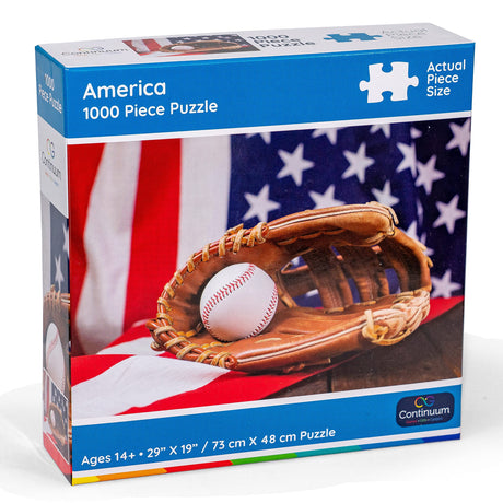 Baseball Puzzle 1000 Pieces Flag & Mit Fun Iconic Sports Puzzles for Adults for Baseball Lovers by Continuum Games Continuum Games