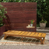 GDFStudio Outdoor Wood and Iron Chaise Lounge, and Yellow GDFStudio