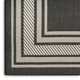 Nourison Horizon Indoor/Outdoor Black 6' x 9' Area Rug - Easy Cleaning, Non Shedding, Bed Room, Living Room, Dining Room, Kitchen (6' x 9') Nourison