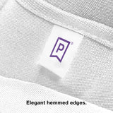 Gee Di Moda Cloth Napkins - 17 x 17 Inch White Dinner Napkins - Set of 12 Soft & Absorbent Washable Fabric Cloth Table Napkins with Hemmed Edges for Hotel Restaurant, Holiday Parties & Wedding Gee Di Moda