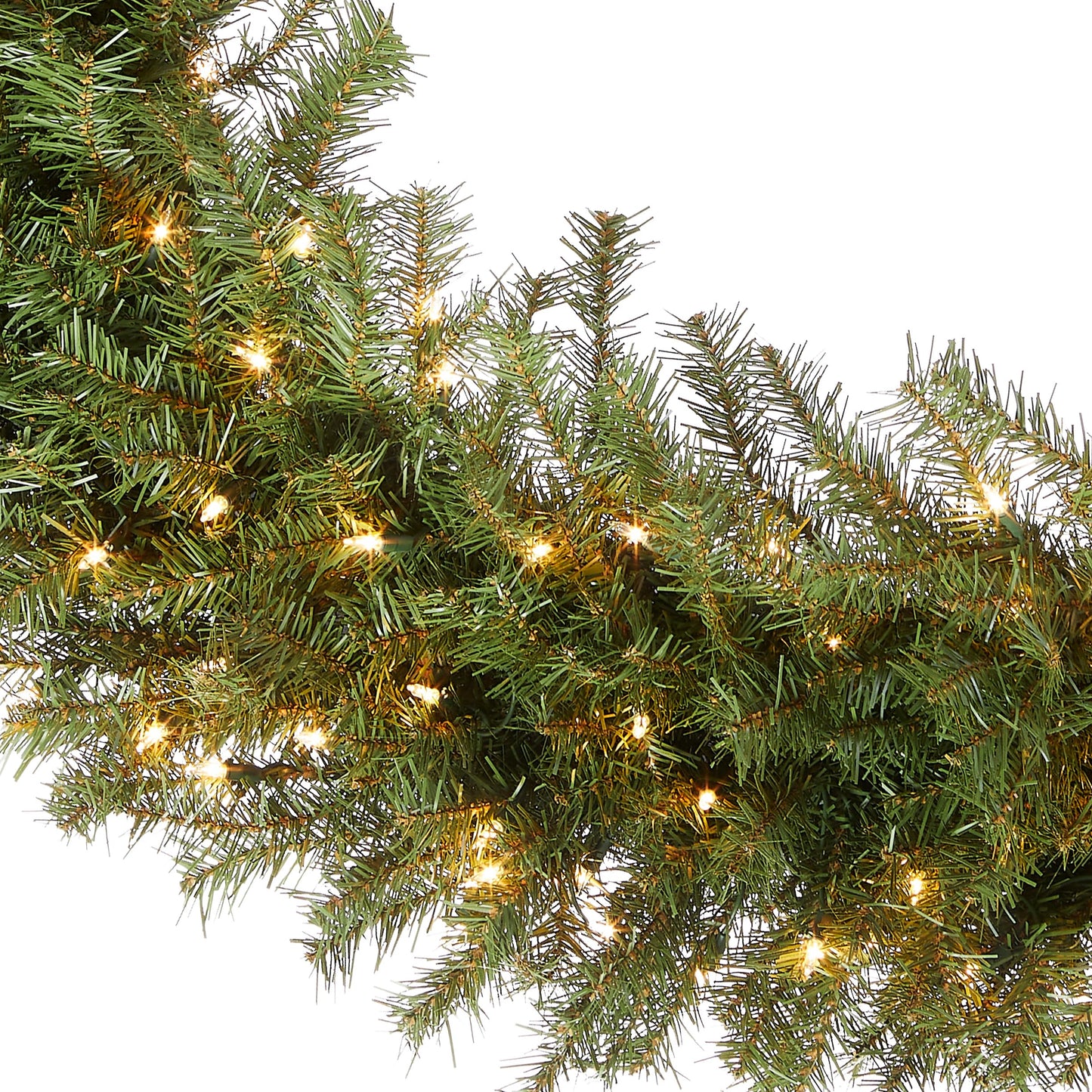 National Tree Company Pre-Lit Artificial Christmas Wreath, Green, Norwood Fir, White Lights, Christmas Collection, 48 Inches