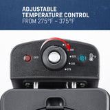 Elite Gourmet EDF2100 Electric Immersion Deep Fryer Removable Basket Adjustable Temperature, Lid with Viewing Window and Odor Free Filter, 2 Quart / 8.2 cup Elite Gourmet