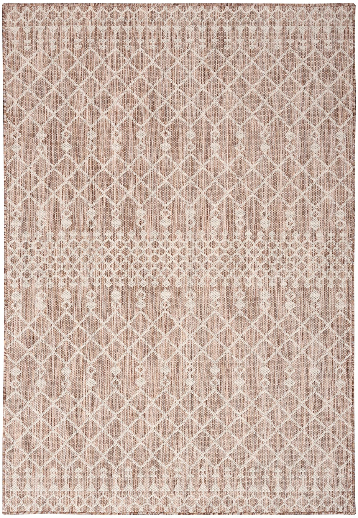 Nourison Home Positano Indoor/Outdoor Beige 4' x 6' Area Rug, Easy Cleaning, Non Shedding, Bed Room, Living Room, Dining Room, Deck, Backyard, Patio (4x6) Nourison