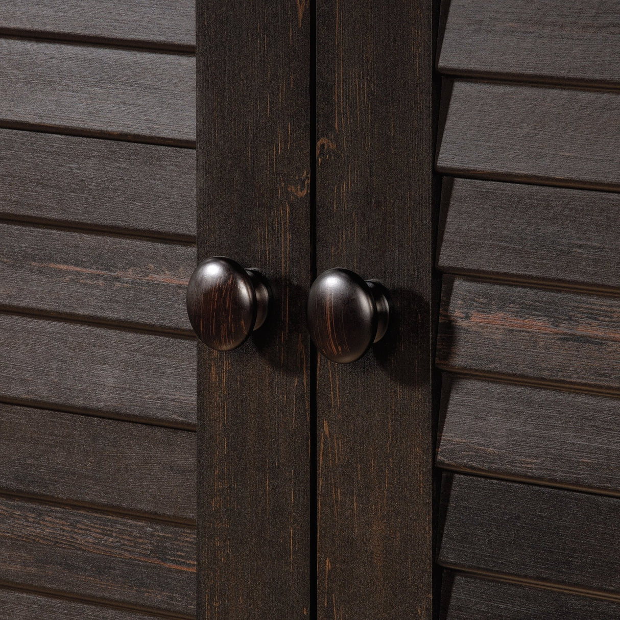 Sauder Harbor View Storage Pantry Cabinet, L: 35.43" x W: 16.73" x H: 61.02", Antiqued Paint finish Sauder