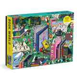 Galison Book World – 1000 Piece Puzzle Fun and Challenging Activity with Bright and Bold Artwork of Literary Characters and Books for Adults and Families Galison