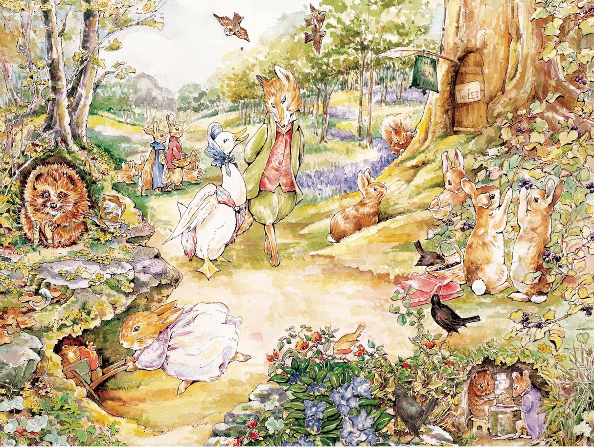 New York Puzzle Company - Beatrix Potter Walk in The Woods - 1000 Piece Jigsaw Puzzle for Adults by Beatrix Potter New York Puzzle Company