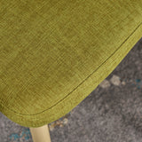 Christopher Knight Home Zeila Mid-Century Modern Fabric Dining Chair with Wood Finished Metal Legs, 2-Pcs Set, Green / Light Brown Christopher Knight Home