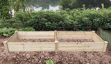 BTExpert 8ft x 2ft Horticulture Raised Garden Beds Elevated Planting Divisible Large Wooden Planter Box Kit Stand for Vegetable Herbs Flower Backyard Patio Balcony Bed Liner Outdoor Clear Natural Wood BTEXPERT