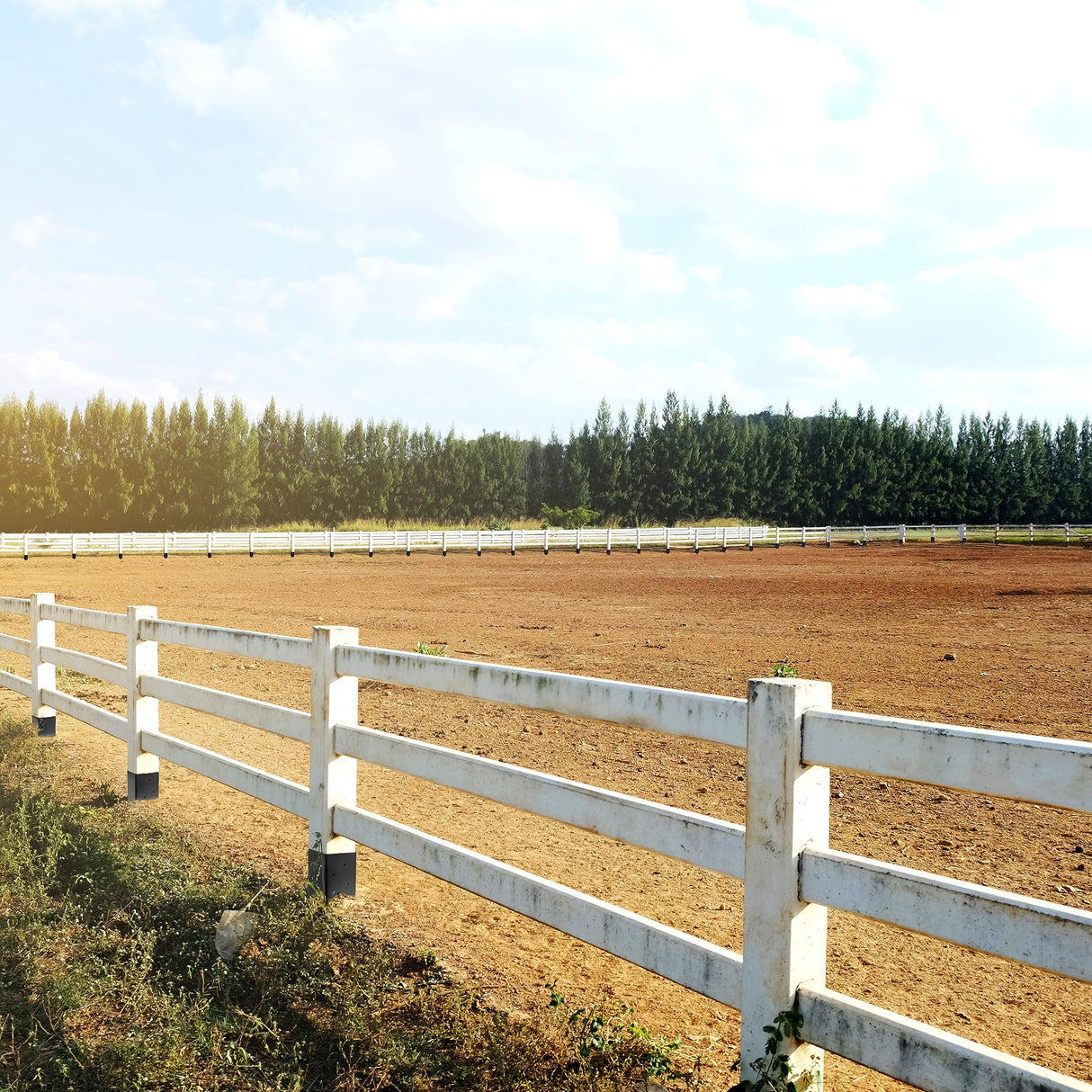 LADECH 4x4 Fence Post Anchor 36' Black Powder Coated Metal Ground Spike Mailbox Post Anchors Pack of 4 LADECH