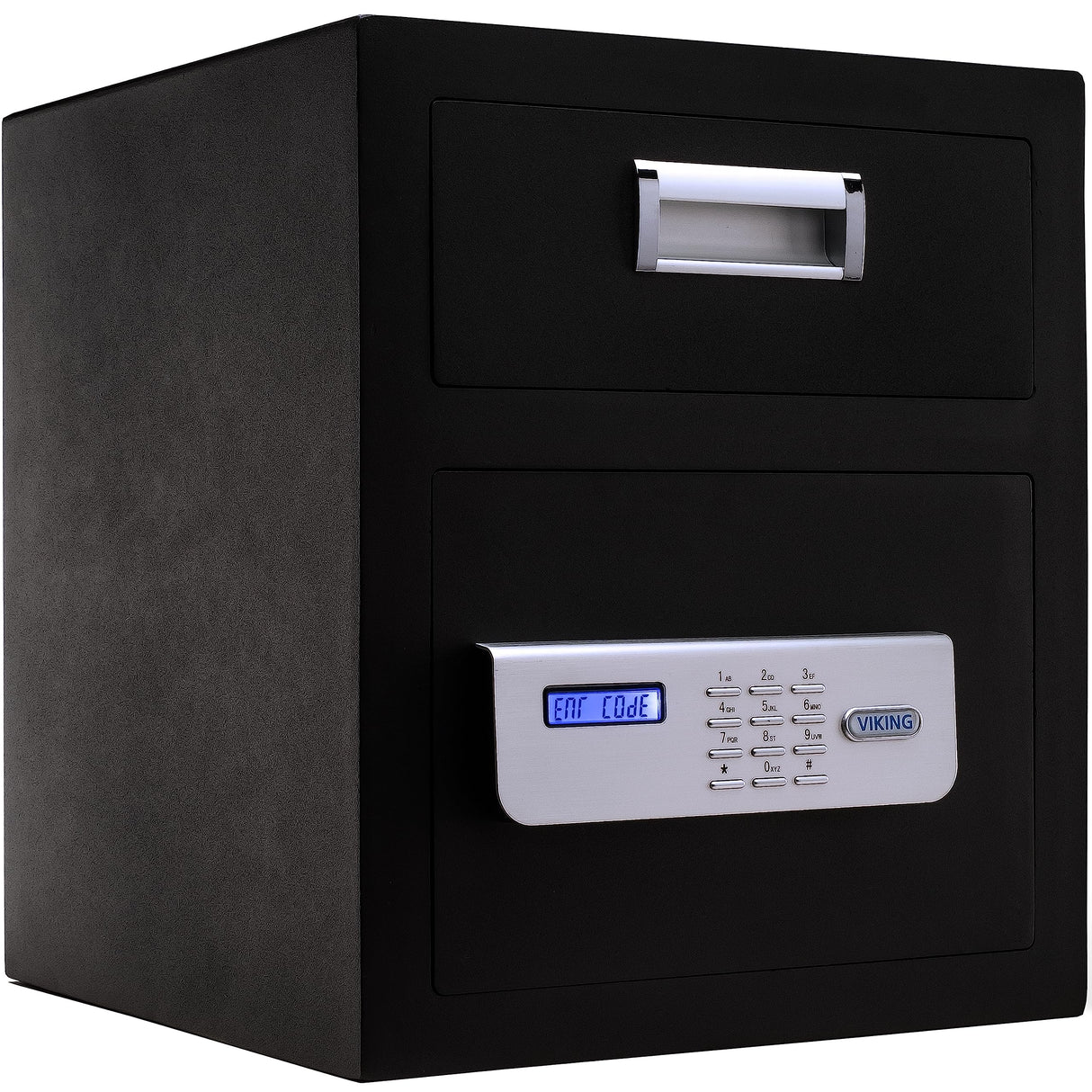 Viking Security Safe VS-40DS Heavy Duty Depository Safe with Drop Slot – Digital Keypad Money Safe for Cash, Business, Home, Office, Retail – Anti-Fish Design, LCD Display, Motorized Lock, Backup Key Viking Security Safe