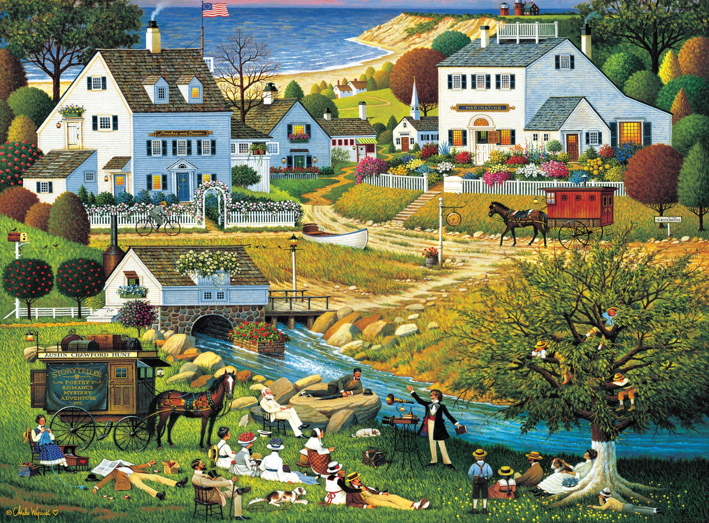 Buffalo Games - Charles Wysocki - Hound of The Baskervilles - 1000 Piece Jigsaw Puzzle for Adults -Challenging Puzzle Perfect for Game Nights - Finished Size is 26.75 x 19.75