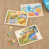 Melissa & Doug Jigsaw Puzzle Bundle (Dinosaur,Safari and Ocean) - Animal Puzzles, Wooden Jigsaw Puzzles For Kids Ages 3+ Melissa & Doug