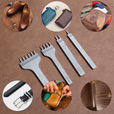 UNCO Leather Stitching Tool, 4 Pack, 3mm, 1/2/4/6 Prong, Chisel, Hole Punch UNCO
