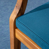 Christopher Knight Home Harvey Outdoor 7 Piece Acacia Wood Dining Set, Teak Finish/Blue Christopher Knight Home