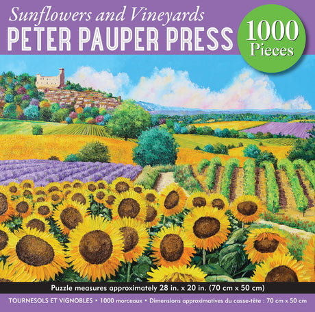 Sunflowers & Vineyards 1000 Piece Puzzle PETER PAUPER PRESS