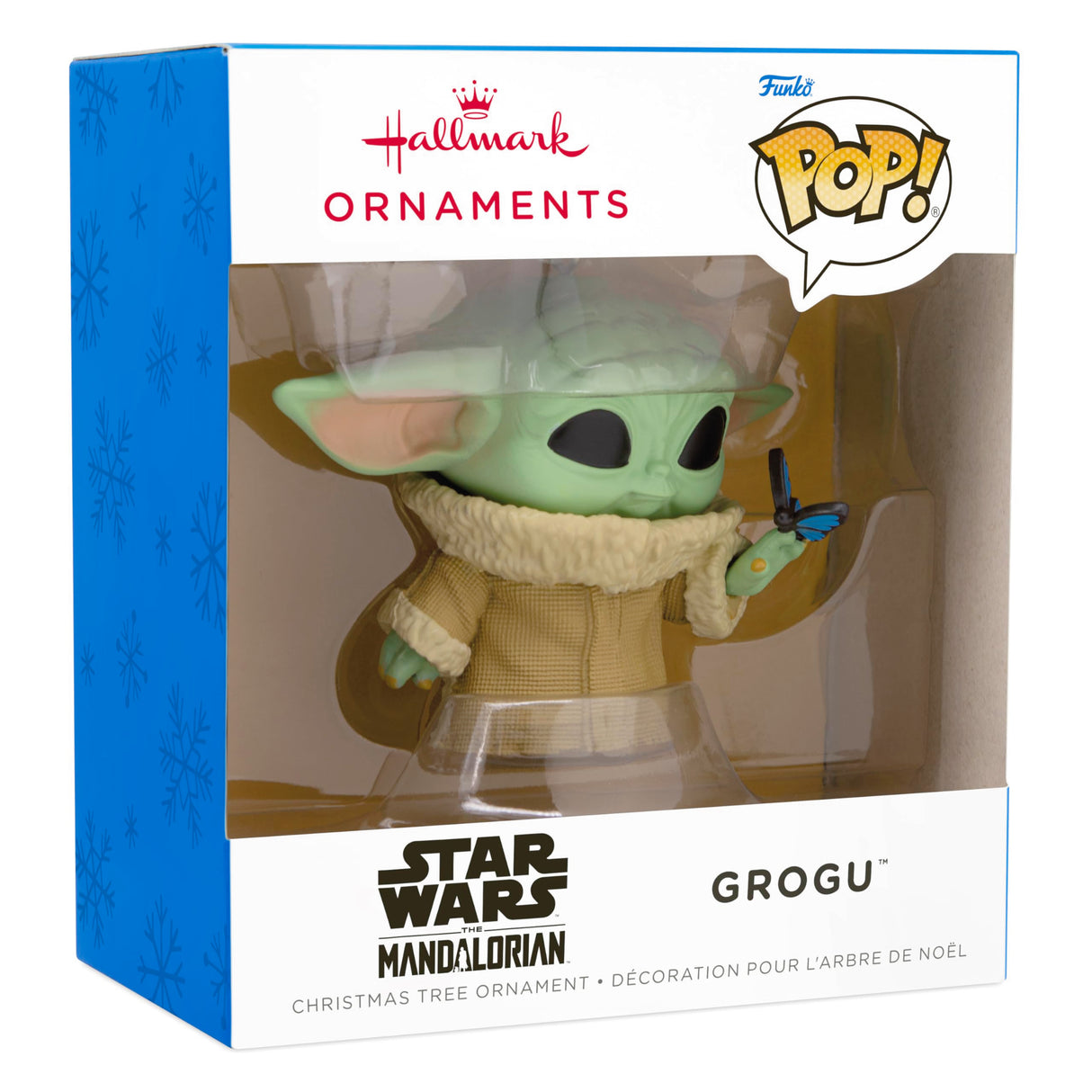 Hallmark Star Wars: The Mandalorian Grogu with Butterfly Funko POP! Christmas Ornament Hallmark