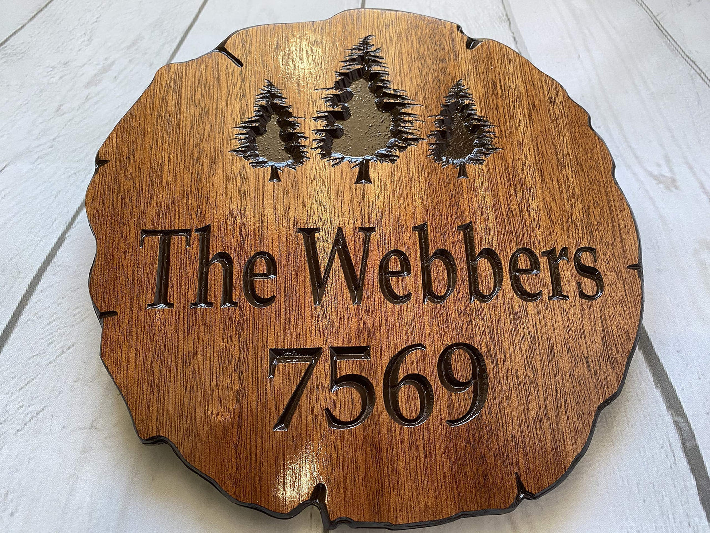 Personalized Cabin Sign Outdoor Wood Sign Welcome Sign Rustic Decor Custom Wood Sign Wooden Address Signs - WoodArtSupply