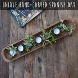 Decorative Wooden Dough Bowl Decor Approx 30 Inch, Hand Carved Rustic Wood Long Dough Bowl, Large Carved Dough Bowl, Long Wooden Bowl, Bread Shaped Bowl Wooden Large Dough Bowl Centerpiece Made in USA MAINEVENT