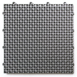 Big Floors DuraGrid Outdoor Modular Deck Tiles, Interlocking, Slip-Resistant, Self-Draining, Durable Plastic Flooring, Easy Install, UV & Water Resistant, Made in USA, 40 Pack, Gray Big Floors