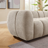 VANOMi 88" Oversized Boucle Sofa, Modern Upholstered Tufted Cloud Couch, Deep Seat Boucle Sofa,Cozy Modern 3 Seater Couch for Living Room, Bedroom, Apartment VANOMi