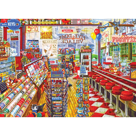 RoseArt - Back to The Past - Local Five and Dime - 750 Piece Jigsaw Puzzle for Adults