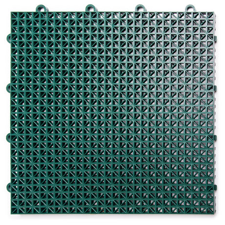 Big Floors DT40EVGN DuraGrid Outdoor Modular Interlocking Multi-Use Plastic Deck Tile, 40 Pack, Evergreen Big Floors