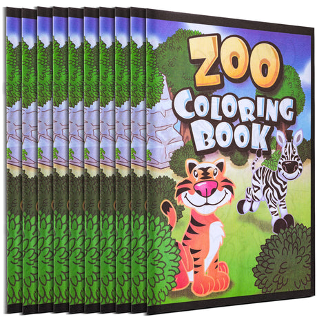 18Pcs Zoo Animal Coloring Books Bulk for Kids - 9"x11" Animal Party Favors with Jungle Safari Animals and Activity Sheets for Goodie Bags, Classrooms and Themed Birthday Supplies (Pack of 18) Bedwina