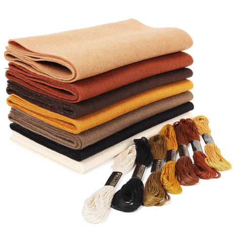Brown Soft Felt Fabric Sheets: ZAIONE 7 Rolls 8''x35'' Felt Sheets Assorted Colors 1.4mm Thick Felt Fabric Roll for DIY Crafts Sewing Squares Nonwoven Patchwork ZAIONE