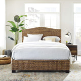 Crosley Furniture Serena Bed, Handwoven Natural Fiber Rattan Headboard and Footboard Set, Banana Leaf, Queen Crosley Furniture