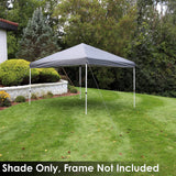 Sunnydaze 12x12 Canopy Replacement Top - Replacement Canopy Cover Only - Heavy-Duty PU-Coated 150D Oxford Fabric - Gray Sunnydaze