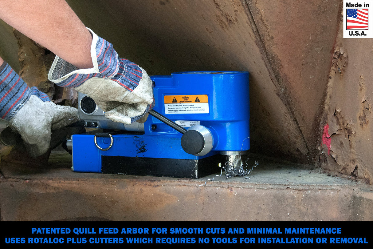 Hougen HMD130 Ultra Low Profile lightweight right angle drill with large capacity. Replaces HMD115 and HMD150 Hougen