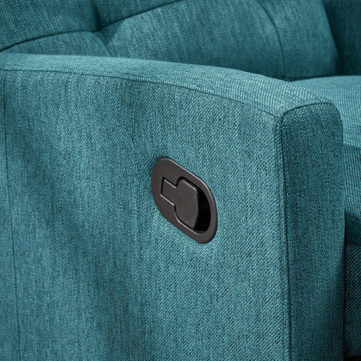 Christopher Knight Home Ishtar Glider Swivel Push Back Nursery Recliner, Teal, Black 35.75D x 25W x 39H in Christopher Knight Home