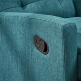 Christopher Knight Home Ishtar Glider Swivel Push Back Nursery Recliner, Teal, Black 35.75D x 25W x 39H in Christopher Knight Home