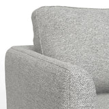 SIMPLIHOME Livingston 90-inch Wide Sofa in Mist Grey Woven-Blend Fabric, Handcrafted Mid-Century Modern Oversized 3-Seater Couch Sofa for Living Room or Family Room, Solid Wood Frame SIMPLIHOME