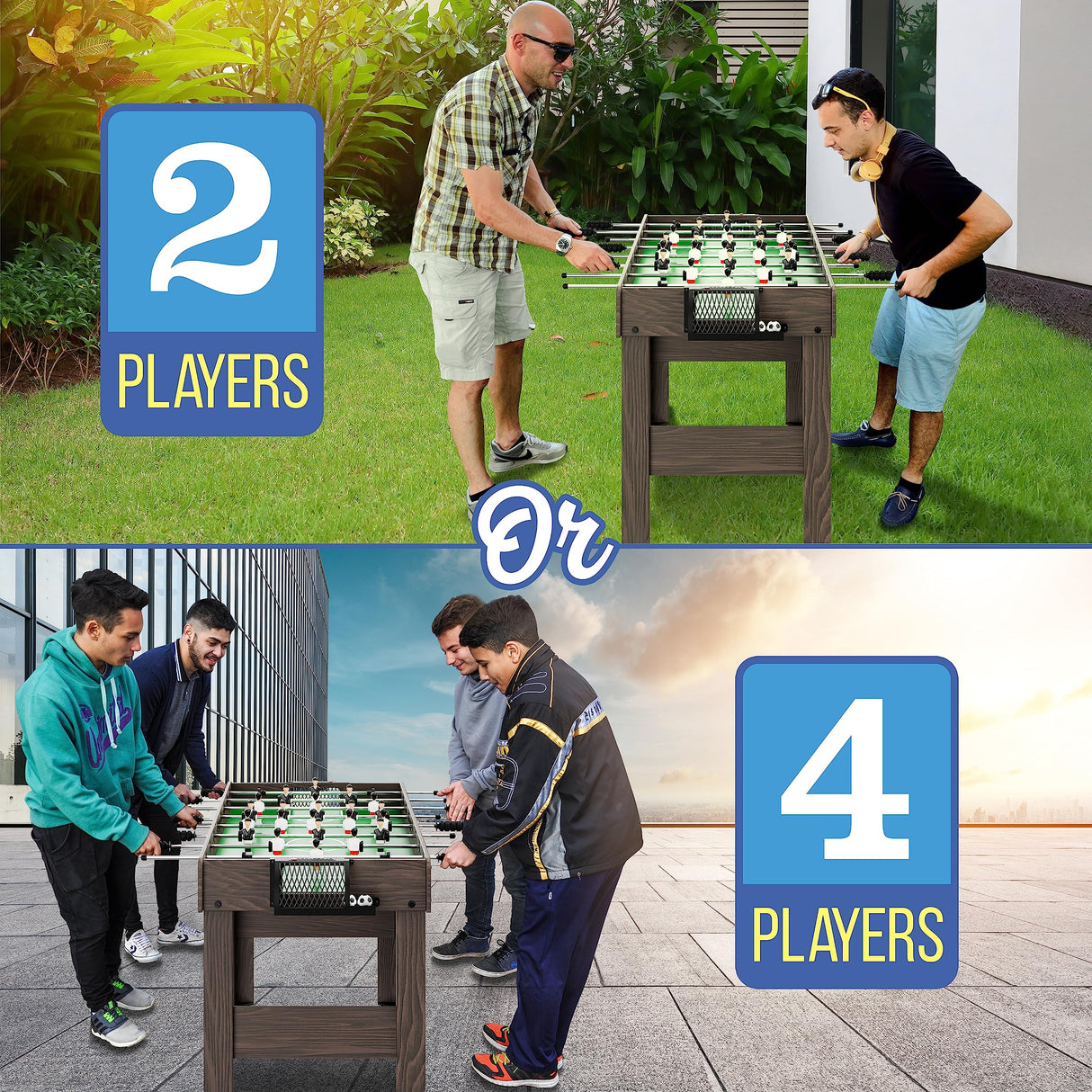 SereneLife Full Size Foosball Table, Soccer with Foose Ball Set for Home SereneLife