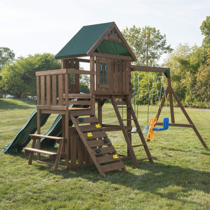 Swing-N-Slide WS 8350 Willows Peak Deluxe Swing Set, Wood - WoodArtSupply