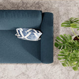 GarveeHome 84" Sofa, 3 Seater Couch for Living Room, Modern Loveseat, Boucle Sofa with Deep Seats, Wide Armrests, Wood Legs, Easy Assembly, Upholstered Comfy Sofa for Bedroom Office, Dark Blue GarveeHome