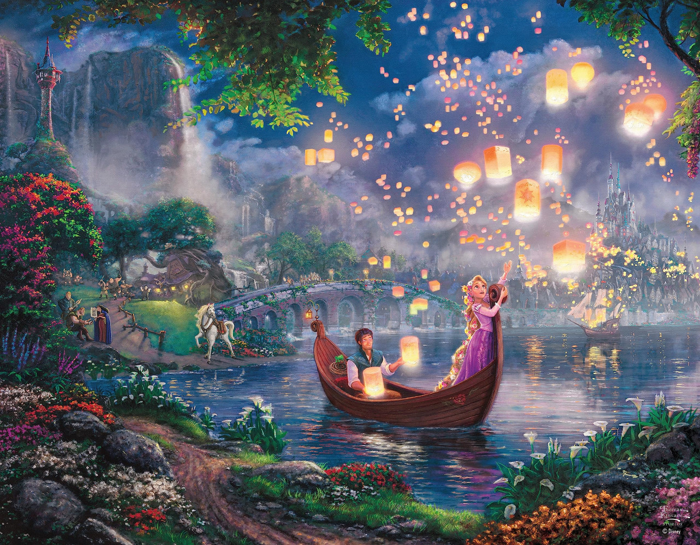 Ceaco - 4 in 1 Multipack - Disney - Thomas Kinkade - (4) 500 Piece Jigsaw Puzzles